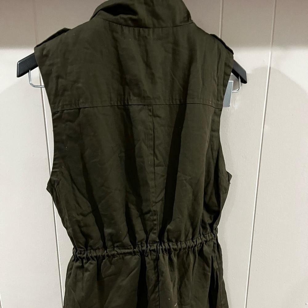 Olive Green Vest - Picture 2 of 6